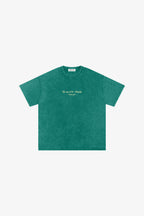 By Way Of Almighty washed heavyweight cotton tee by 5ivepillars in Dark Green, Sky Blue, and Grey