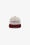A Mother's Dua Hat - Cream/Maroon - front