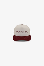 A Mother's Dua Hat - Cream/Maroon - front