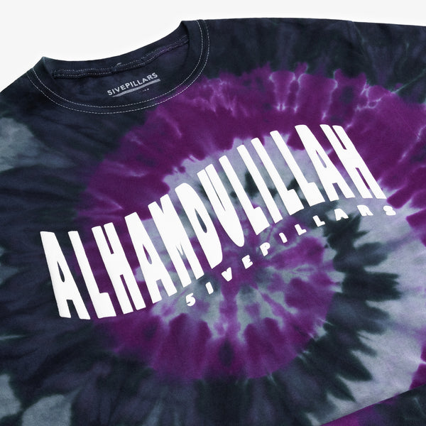 Alhamdulillah Tie Dye Tee - Purple hover