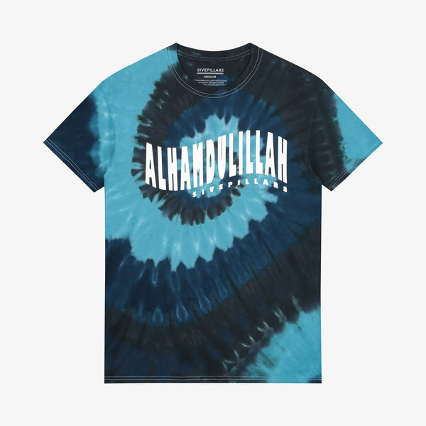 Alhamdulillah Tie Dye Tee - Blue